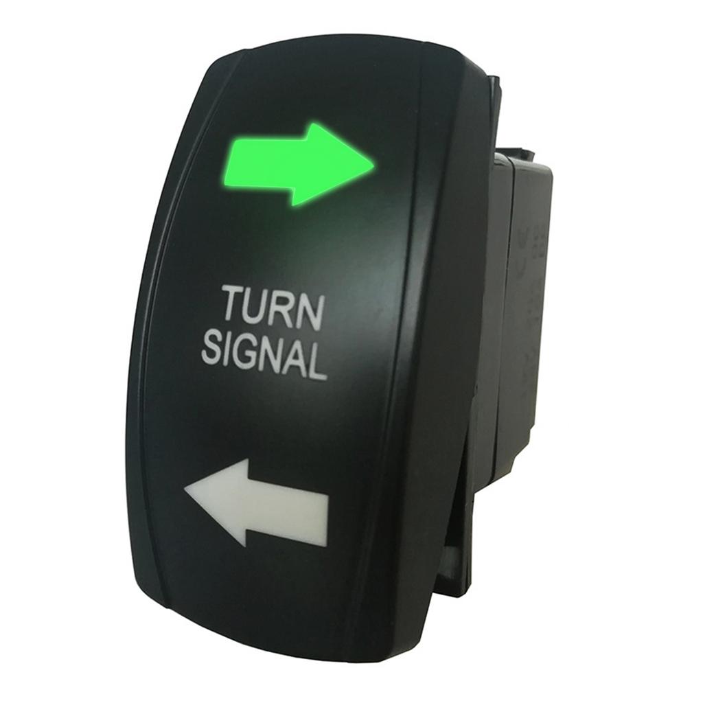 Turn Signal Rocker Switch Compatible With Rv Vehicle Off-road Pickup Tractor Motorcycle 4pin Waterproof Switch With Green Led