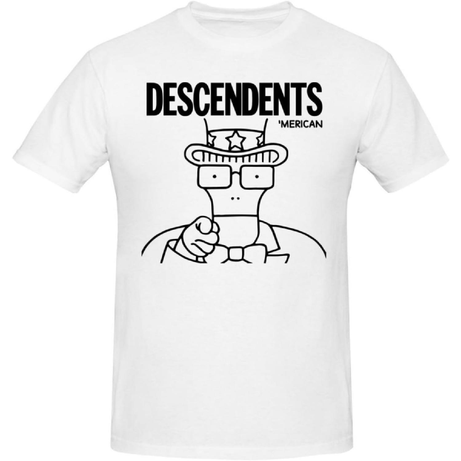 JOISOMI Men s T-Shirt Descendents Punk Rock Band Short Sleeve T-Shirt for Men Loose Fit Workout Shirts S