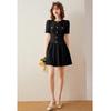 Elegant Bowknot Puff Sleeve A-Line Mini Dress