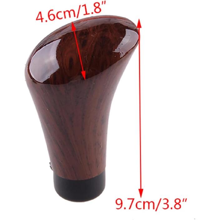[Replacement] Universal Walnut Wood Grain Car Gear Shift Knob Head Shifter Lever Stick Knob Sleeves with L Tool Interior Accessories