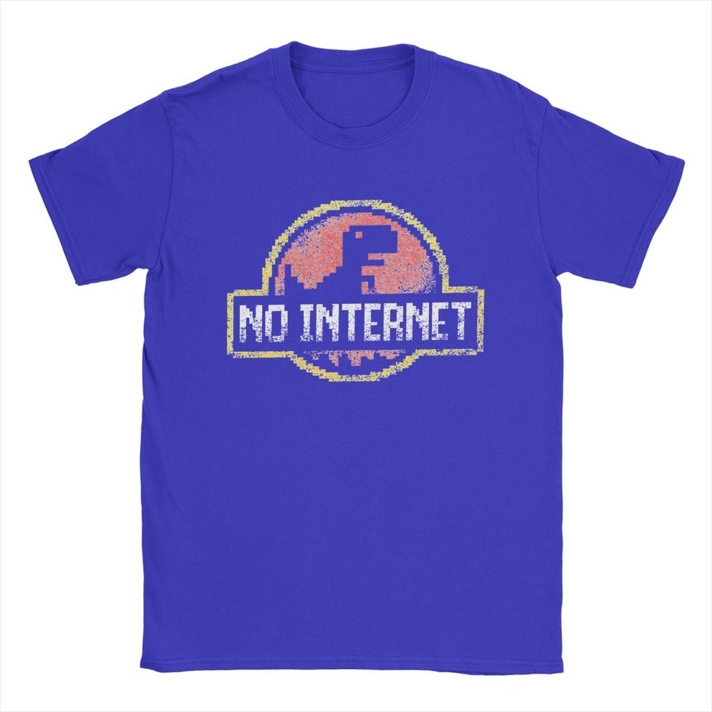 Funny No Internet Park T-Shirts for Men Round Collar 100% Cotton T Shirts Short Sleeve Tee Shirt Summer Clothes