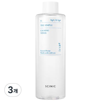 Cynic The Simple Beruhigendes Gesichtswasser, 500ml, 3 Stück