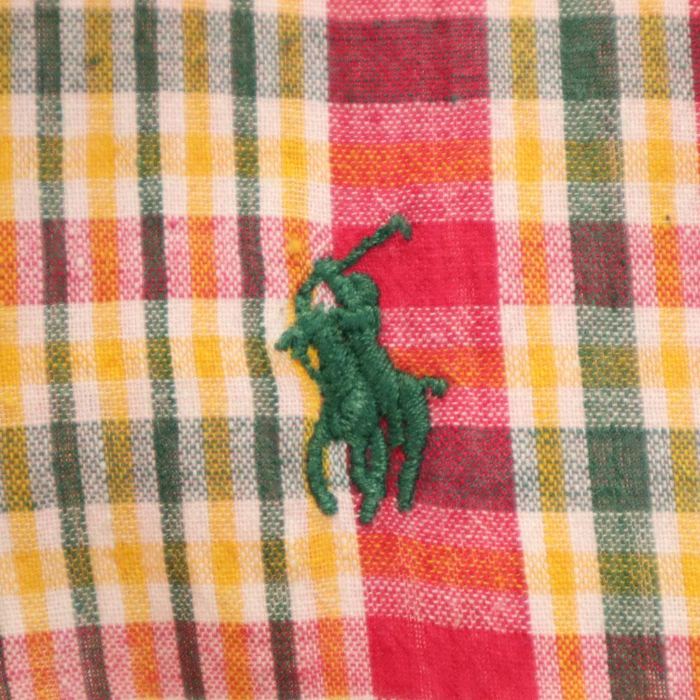 POLO COUNTRY 80s 90s Ralph Lauren Vintage Old Check Pattern Long Sleeve Button Down Shirt Men's Used