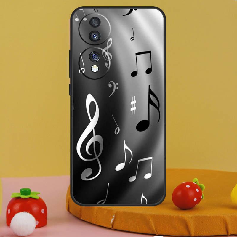 Musiknotenzeichen Klavierhülle Für Honor 200 Pro X9c X9a X8a X7a X6a X7 X8 X9 X8b X9b 50 70 90 Magic 6 5 Lite Hülle