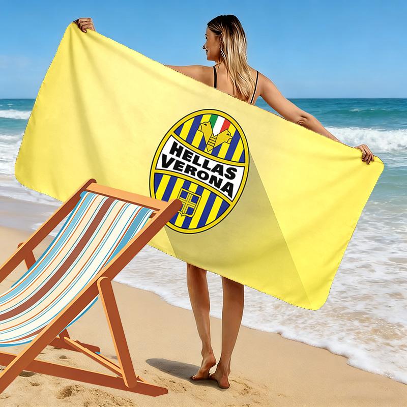 Hellas Verona FC Print Beach Towel, Large Soft Quick Dry Towel for Beach Camping Swimming
