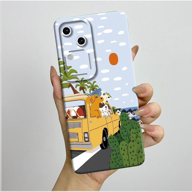 For Vivo V30 V2318 Casing Liquid Soft Silicone Aesthetic Luxury Cover Full Protective Shell For Vivo V 30 V30 Pro 5G Phone Case