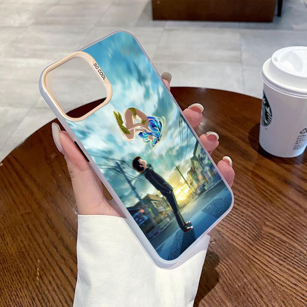 

Classic girl Yatsura LUM classic anime Phone Case Gradient IMD Colorful Silver Suitable case for iPhone17 16 15 14 13 12 Pro Max iPhone 13