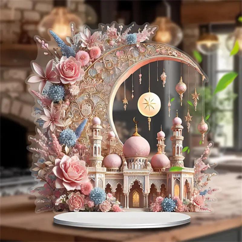 

Мечтательная Луна 2D Настольное украшение, Акриловое украшение One Size розовый