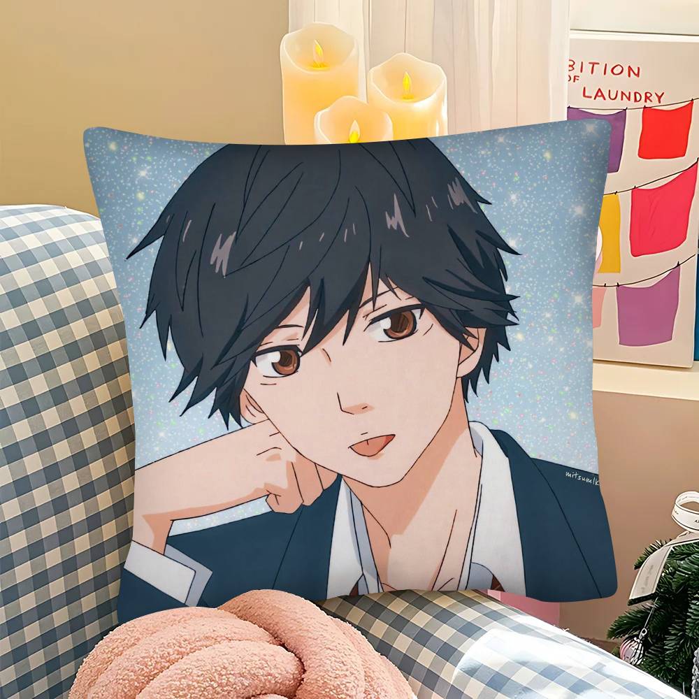 pc Anime Ao Haru Ride Pillow Case Fashion Square Pillowcase Bedroom Sofa Room Ins Decoration Leisure