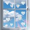 Laser-patterned Heart-shaped Glass Door and Window Background Beautification and Decoration Anti-static Window Stickers
