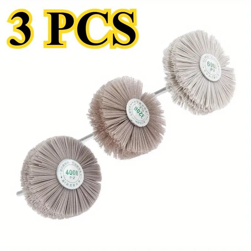 

80mm Nylon Abrasive Wire Grinding Head Wheel Brush Electric Drill Polishing Brush for Metal Deburring Woodworking Grinding Brush