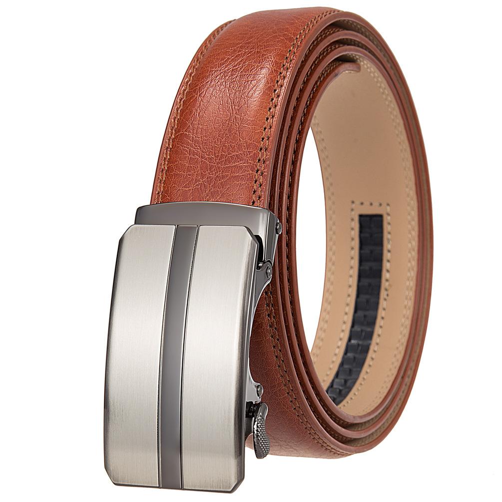 1Pcs Fashion Men, Casual Abrasive Belt, Automatic Buckle Belt Ly36-3 3051-1