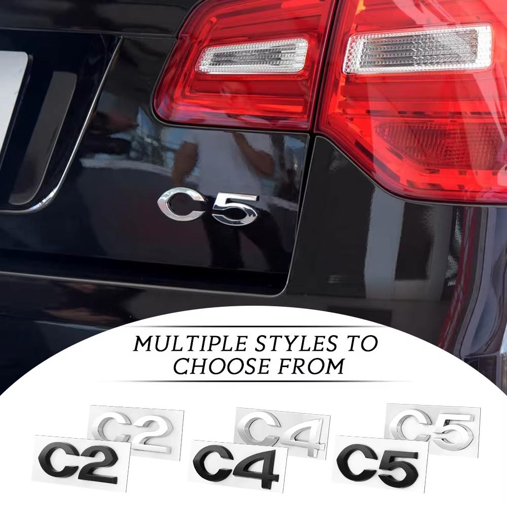 ABS 3D Car Rear Trunk Badge Sticker Decal Emblem for Citroen C1 C3 C4L C2 C4 C5 DS3 DS4 Auto Body Styling Modified Accessories