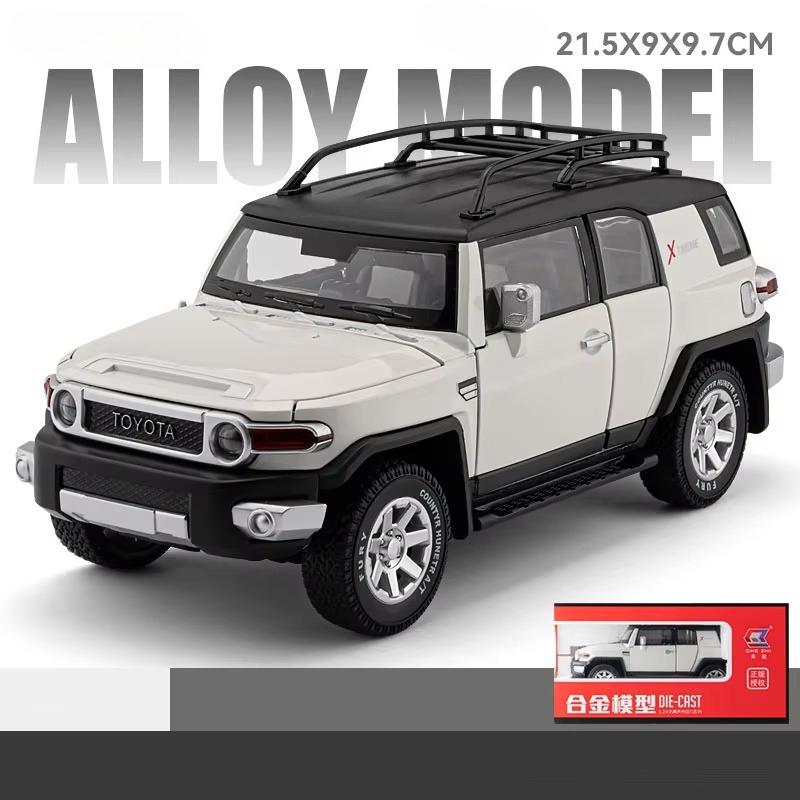2026 New LICENSED 1:24 Toyota Cruiser FJ  Colooze Cross Country Off Road Vehicle Alloy Model SUV Simulated Sound Light Kid Birthday Gift Model