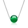 Pendente Portafortuna in Agata Rossa Stile Coreano con Catena per Clavicola in Agata Verde e Collana di Perle di Giada Rossa