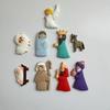 62KD 9Pcs Christmas Collection Button Novelty Nativity Scene Flat Back Embellishments Charm for Craft DIY Holiday Projects