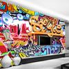 Customized 3d Cartoon Graffiti Wallpaper Abstract Modern Wallpaper Bar Ktv Restaurant Decoration Wall Painting