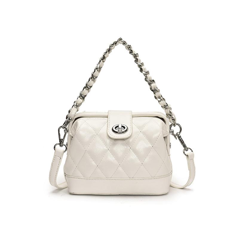 

Premium sense small fragrant style rhombus chain armpit bag 2025 new niche fashion versatile shoulder messenger bag белый