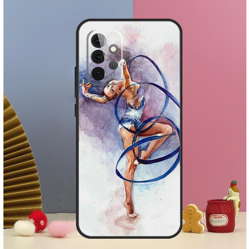 Gymnastics Oil Painting Phone Case For Samsung Galaxy A12 A32 A52 A14 A24 A34 A54 A53 A33 A13 A15 A25 A71 A51 Cover