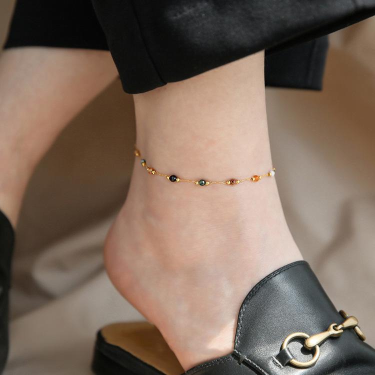 2025 Women's Titanium Steel Anklet – Light Luxury, 18K Gold-Plated, Fade-Resistant