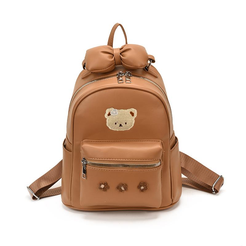 Bear Kids' Double-Shoulder Bag 3D Flower Petal Butterfly Knot Handbag - Boys' and Girls' Small Schoolbag
