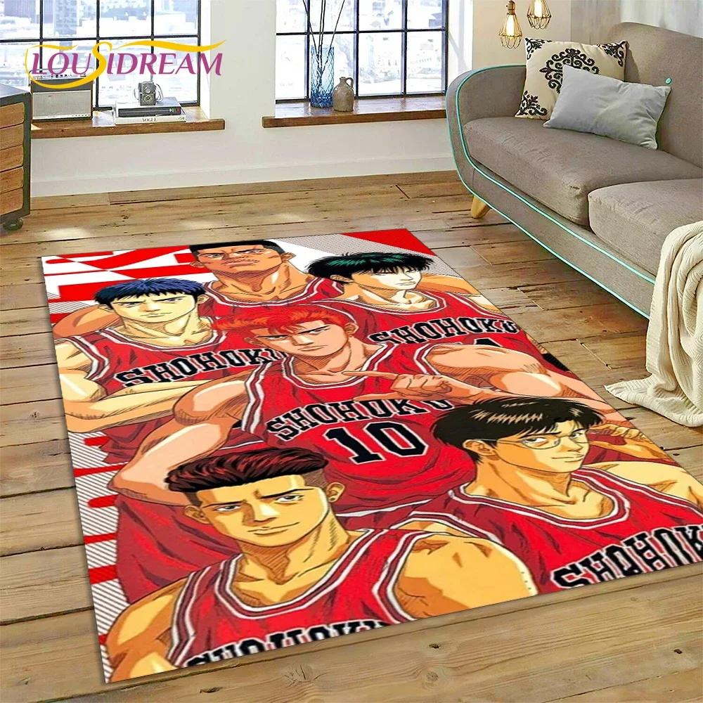 Cartoon Slam Dunk Basketball Anime Carpet Rug for Bedroom Living Room Home Sofa Decoration,Children Game Large Decor Floor Mat