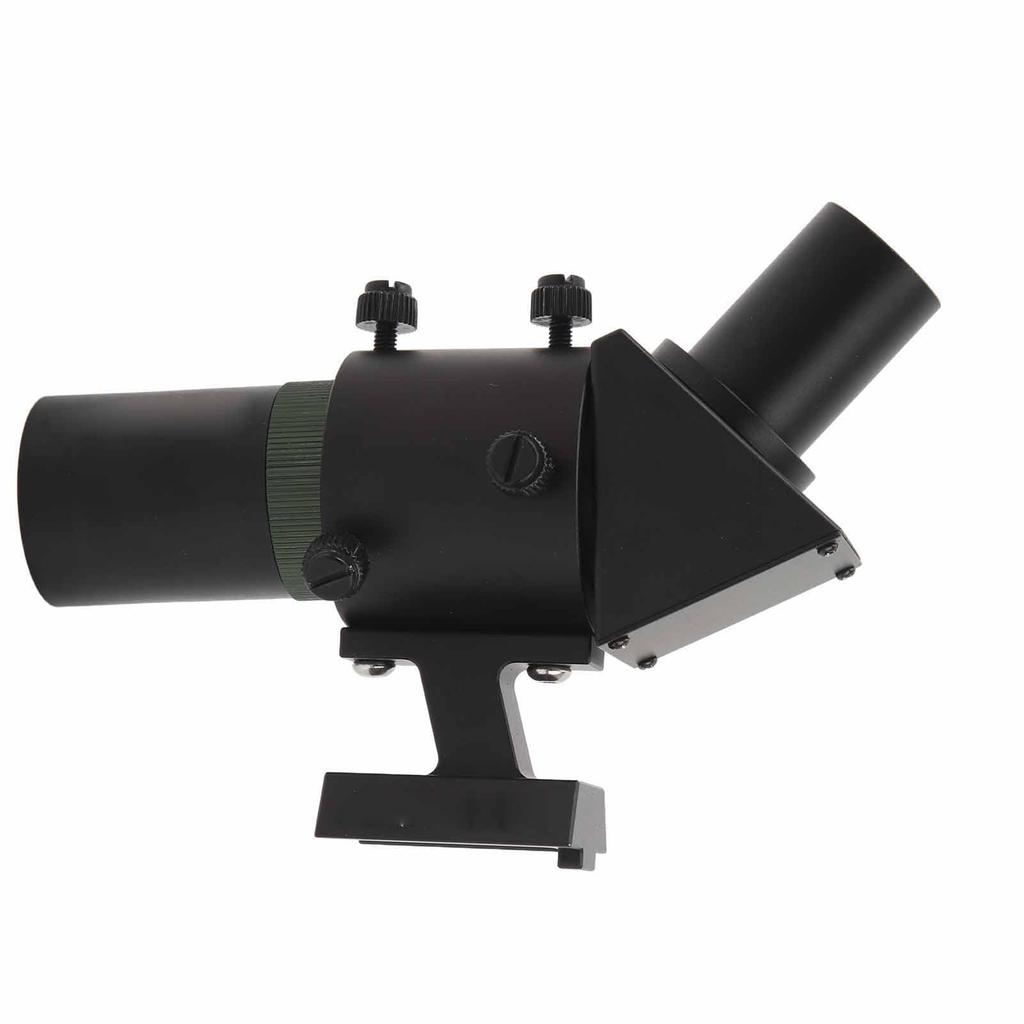 Finderscope, 6x30 Metal Finderscope for Astronomical Telescopes, 45 Degree Optical Glass Telescope Accessory, with Bracket