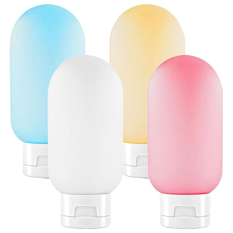 

travel bottle 60ml small bottles shampoo bottle for travel refill bottle trip [Special structure to prevent liquid leakage] silicone travel bottle