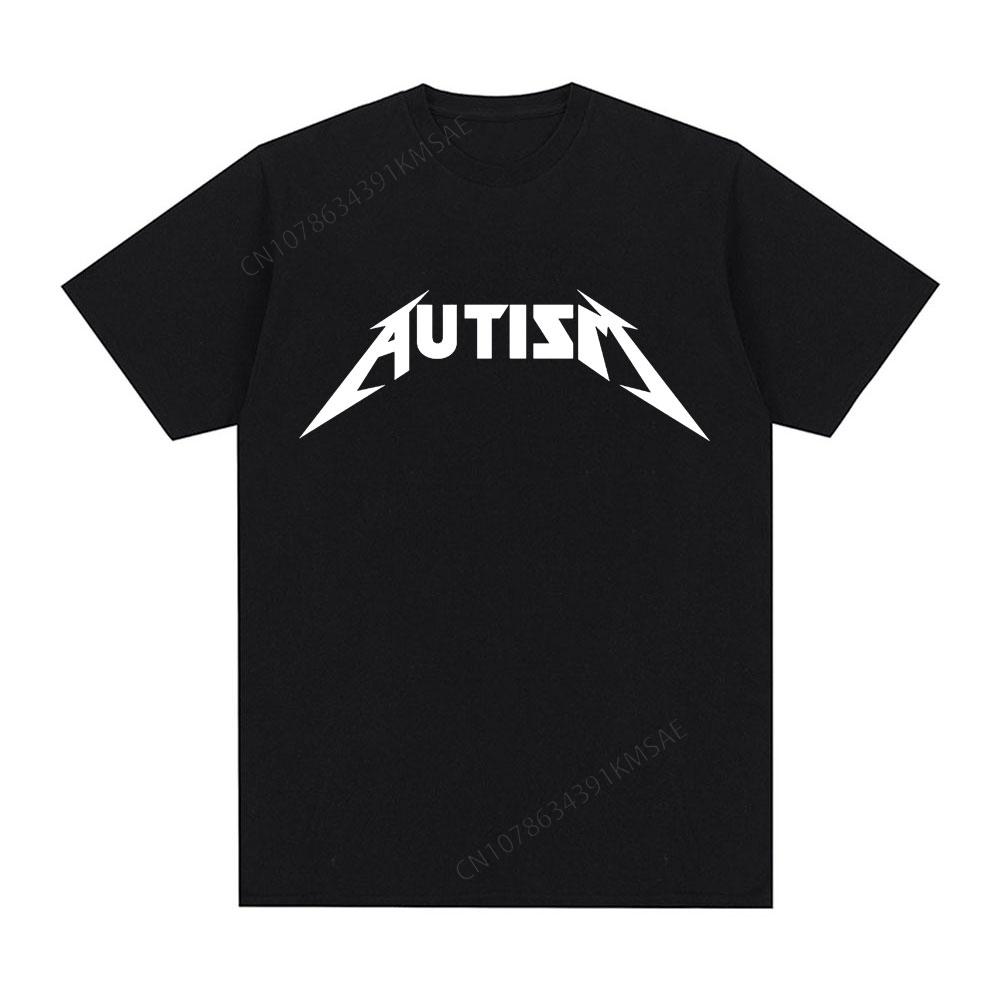 T-shirt Meme Rock Metal Autismo Unisex Moda Donna Hip Hop Manica Corta Magliette Oversize Estate Cotone Comfort Maglietta Top