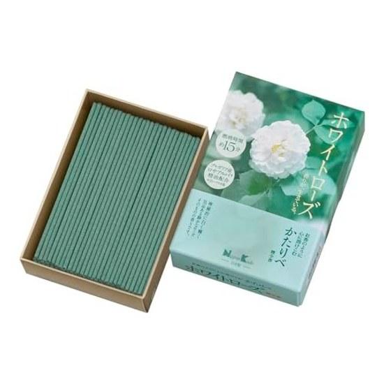 Kataribe White Rose Short Size Approximately 50g Incense Nippon Kodo Low Smoke
