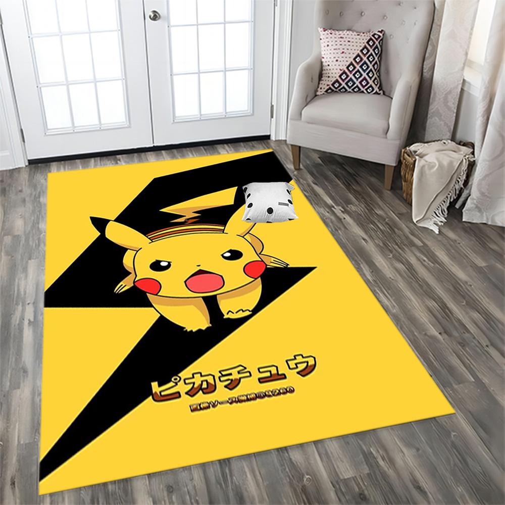 Pikachu Adventure Begins rug for living rooms, bedrooms, home décor, and as gifts.