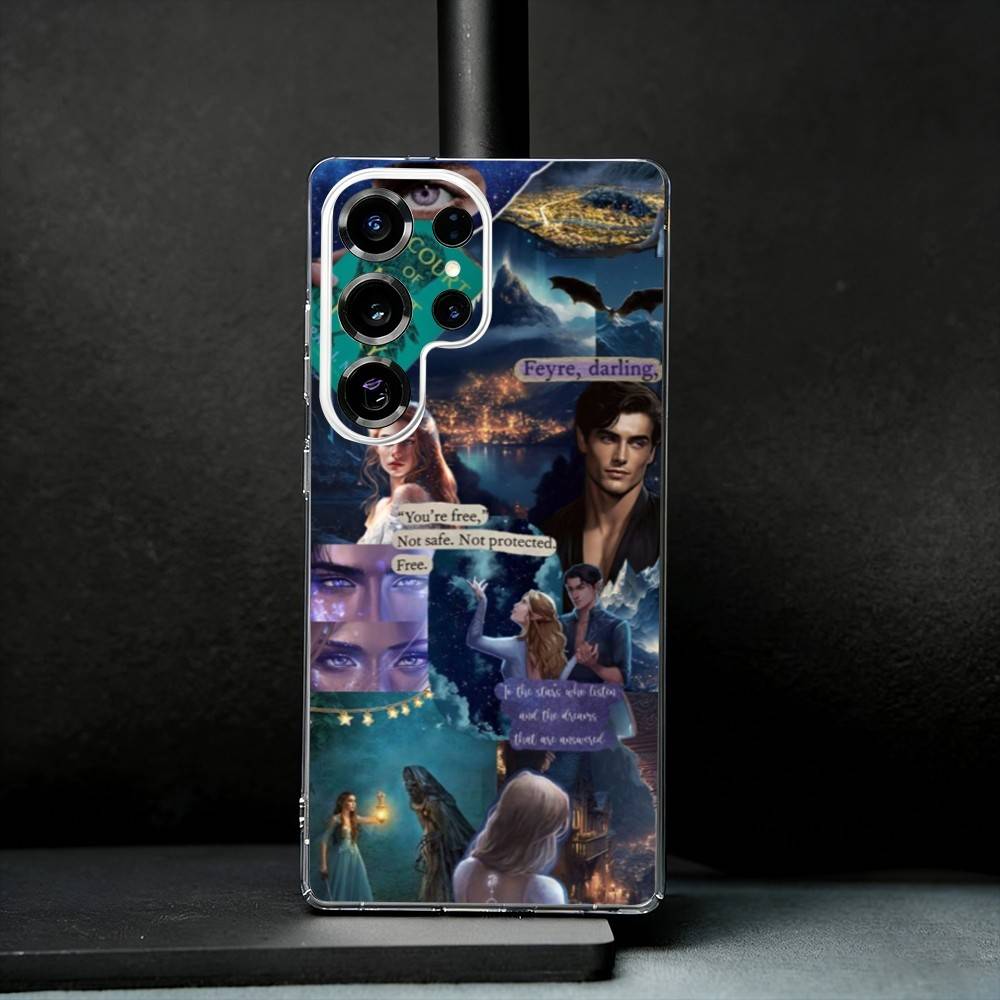 

A Court-of-Mist-and Fury Phone Case For Samsung S25,S24,S21,S22,S23,S30,Ultra,S20,Plus,Fe,Note,10,9,5G Transparent Cover Samsung S21Ultra