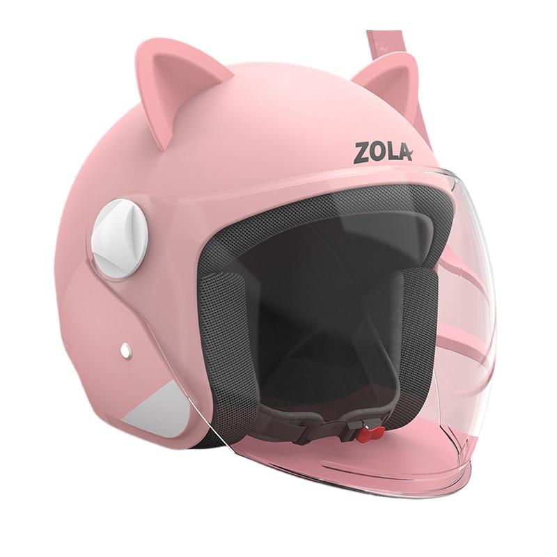 Winter Helmet Belt Scarf Electric Car Helmet Men and Women Universal Cat Ear Helmet Hard Hat