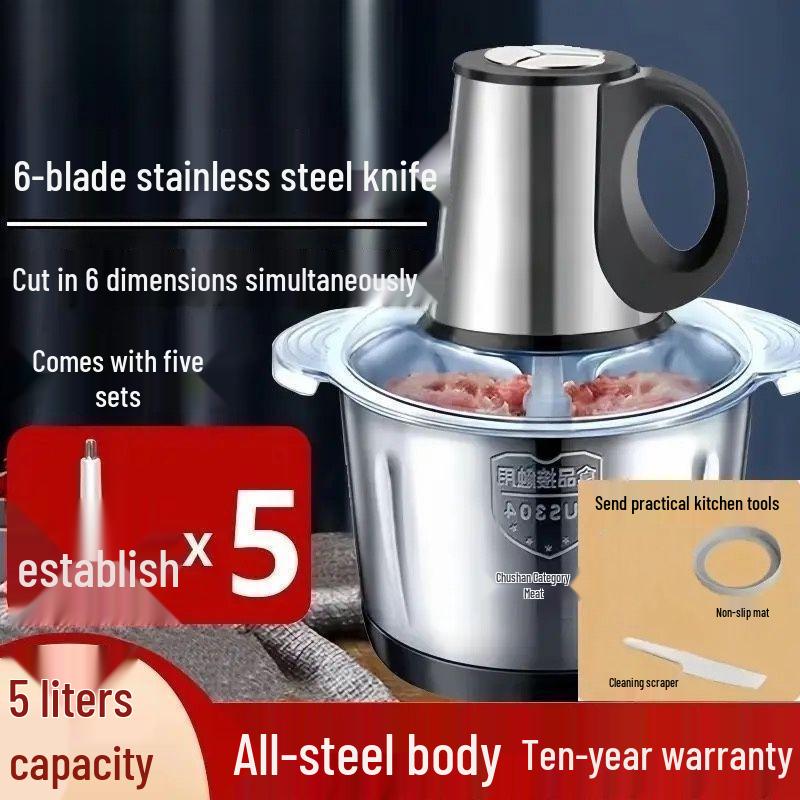 Stainless Steel Electric Meat Grinder & Multi-function Kitchen Appliance