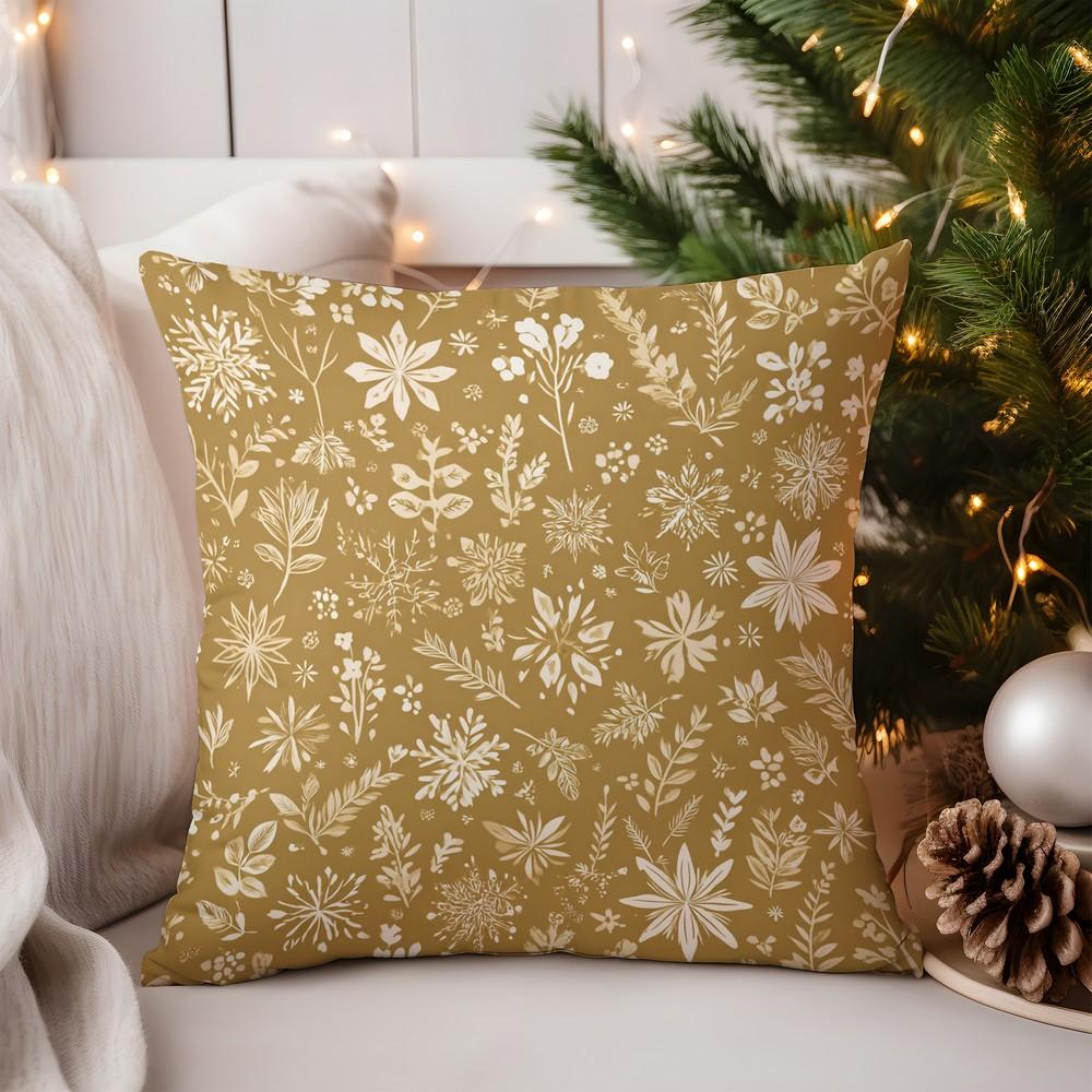 Home Decor Christmas Angel and Tree Decorative Pillow Pattern Cushion Cover Suitable for Sofa Bedroom Car Pillow Cover