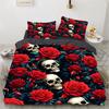 Red Roses Duvet Cover Set Queen Size King Full 3D Bedding Sets Flower Pillowcase Quilt/Comforter Cover Sets Linens Bed 140x200