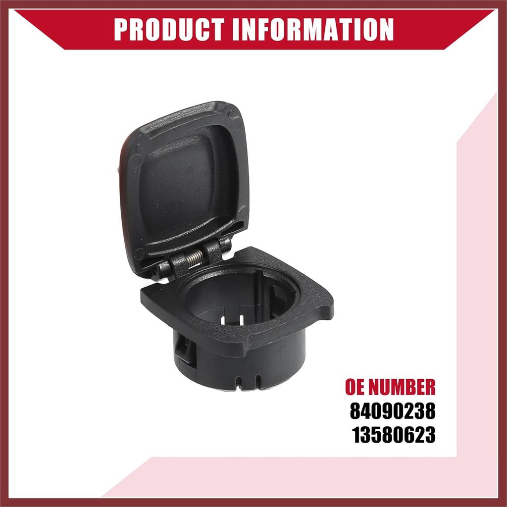No.84090238/13580623 Car Center Console Power Outlet Cap Cover for Chevrolet Silverado 1500 2014-2018 / Inner/Durable / 2 Pcs Replace Parts