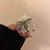 Multi Layered Flowers Irregular Hollow Open Ring Zinc Zinc Alloy Wide Finger Buckle  Women