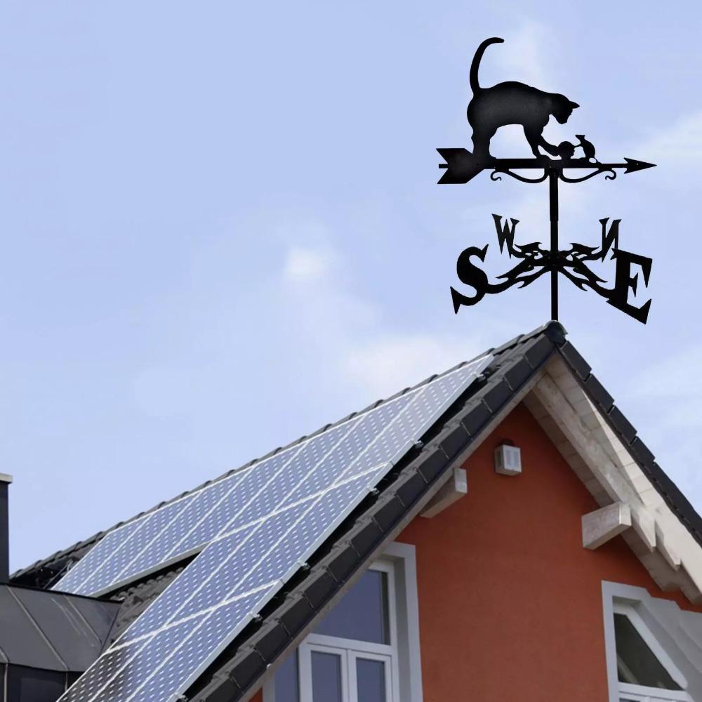 Svart vindindikator metall værhane kreativitet værhane
