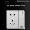 Ultradünne 16A Aufputz-Steckdose mit Fünfloch-Wandplatte für Haushalts- und Klimaanlagennutzung