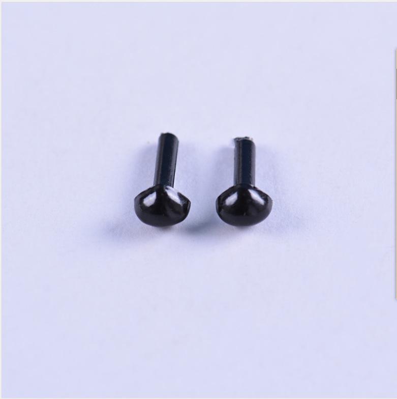 DIY Animal Black Oval Rod Doll Eyes - Straight Plug-in Eyeball Accessories