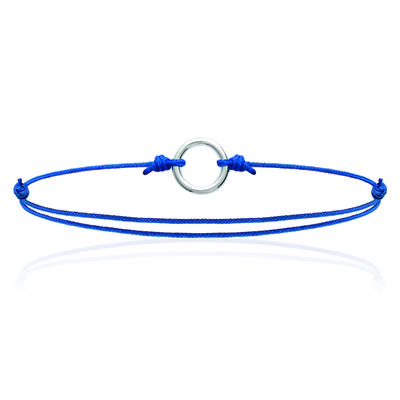[K3395] - Bracelet Argent 'Chorégraphie' bleu - 10 mm