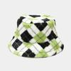 Thick Warm Plaid Fisherman Hat Outdoor Sun Protection Windproof Bucket Hat
