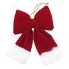 (1 Piece/bag) 15cm Christmas Plush Ribbon Bow Christmas Tree Decoration Clothing Tie Hair Accessories Pendant DIY