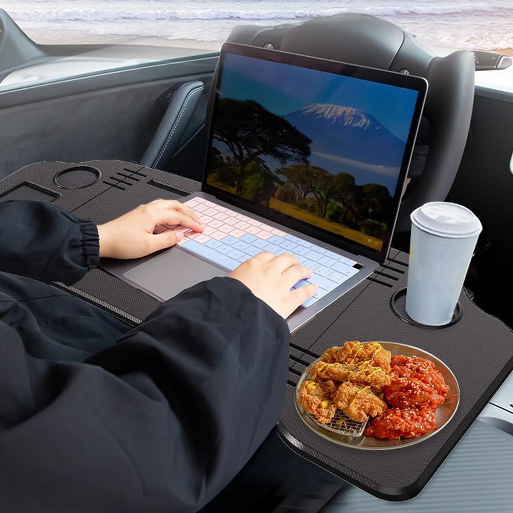 Car Trays For Eating Non-Slip Automotive Laptop Desk Car Steering Wheel Desk Tray For Truck Vehicle Sedan Road Trip Camping