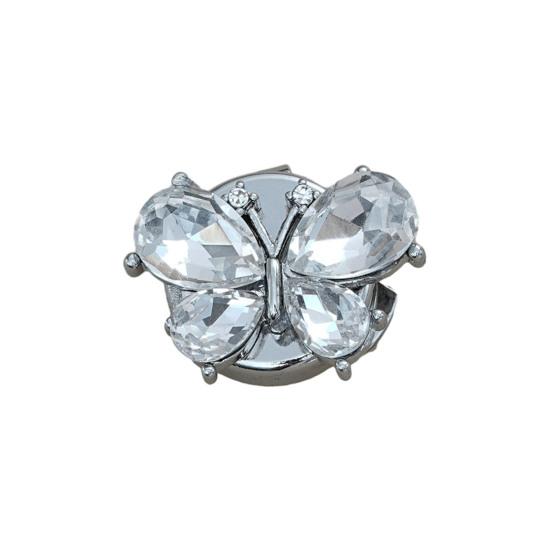 Rhinestone Button Cover Removable Clip-on Button Cover Decorative Flower Button Cover for Shirt Blazer Coat Wedding Accessories