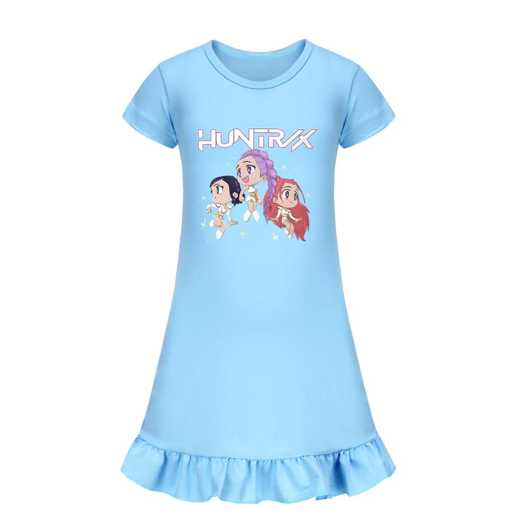 5044 Kids Girls Mira Zoey Rumi Printed Ruffle Short Sleeves Casual Dress