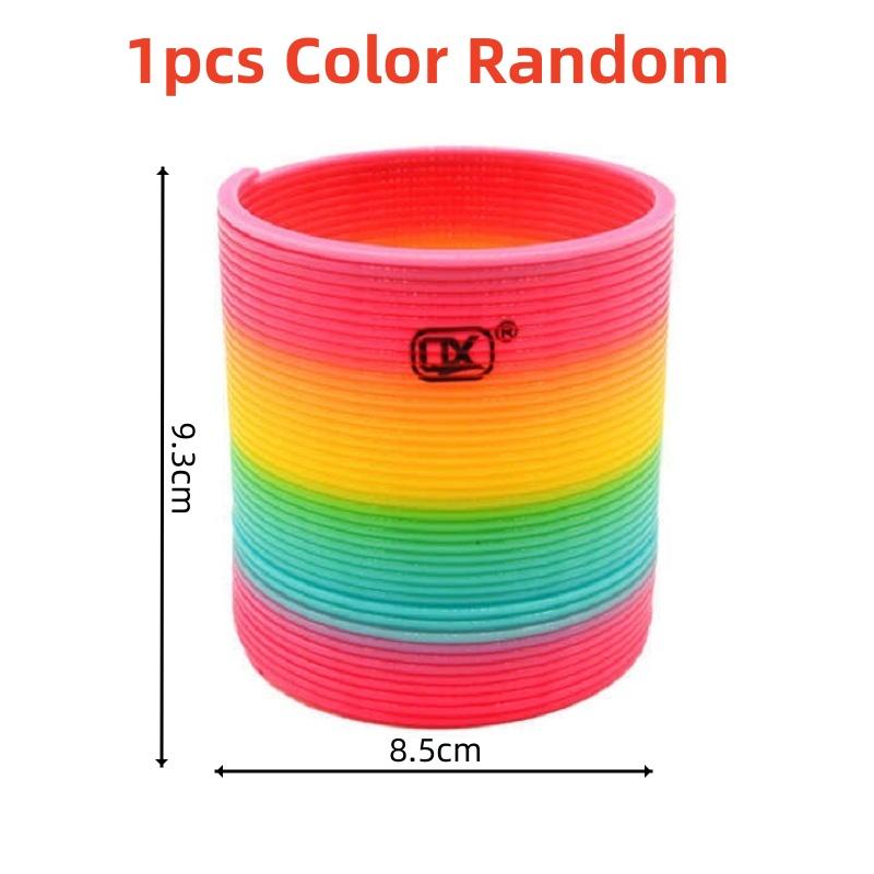 Rainbow Magic Spring Party Toy Stretchable Plastic Spring Circle Kid Adult Stress Relief Creative Magic Toy Birthday Party Toys