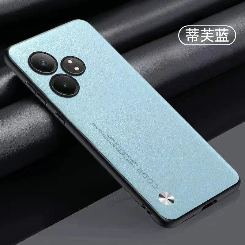 Case For Realme GT Neo 6 SE Case Luxury Silicone Leather Phone Back Cover Camera Protection Shell Fashion Shockproof Bumper