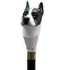 Amerikan Staffordshire Terrier Köpek Başı Oymalı Saplı Ahşap Yürüyüş Bastonu Baston